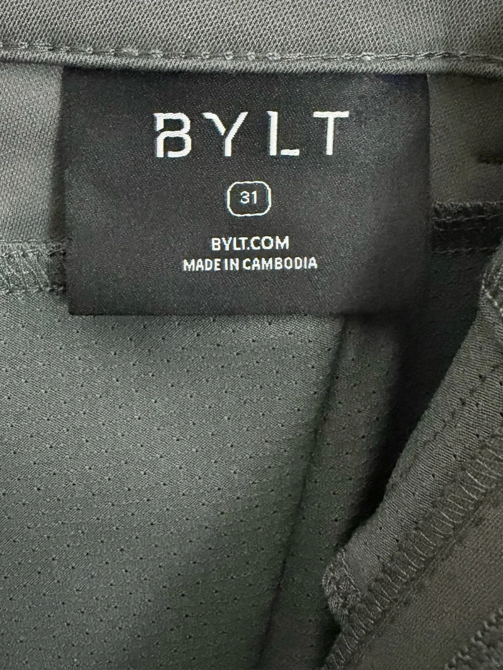 NWT BYLT Basics Men's Everyday Pant 2.0 Classic Fit Charcoal